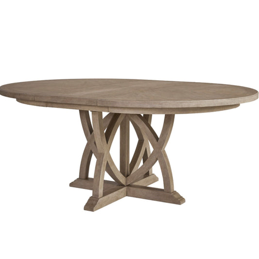 Round Dining Extendable Dining Table - Sand Bernards Furniture