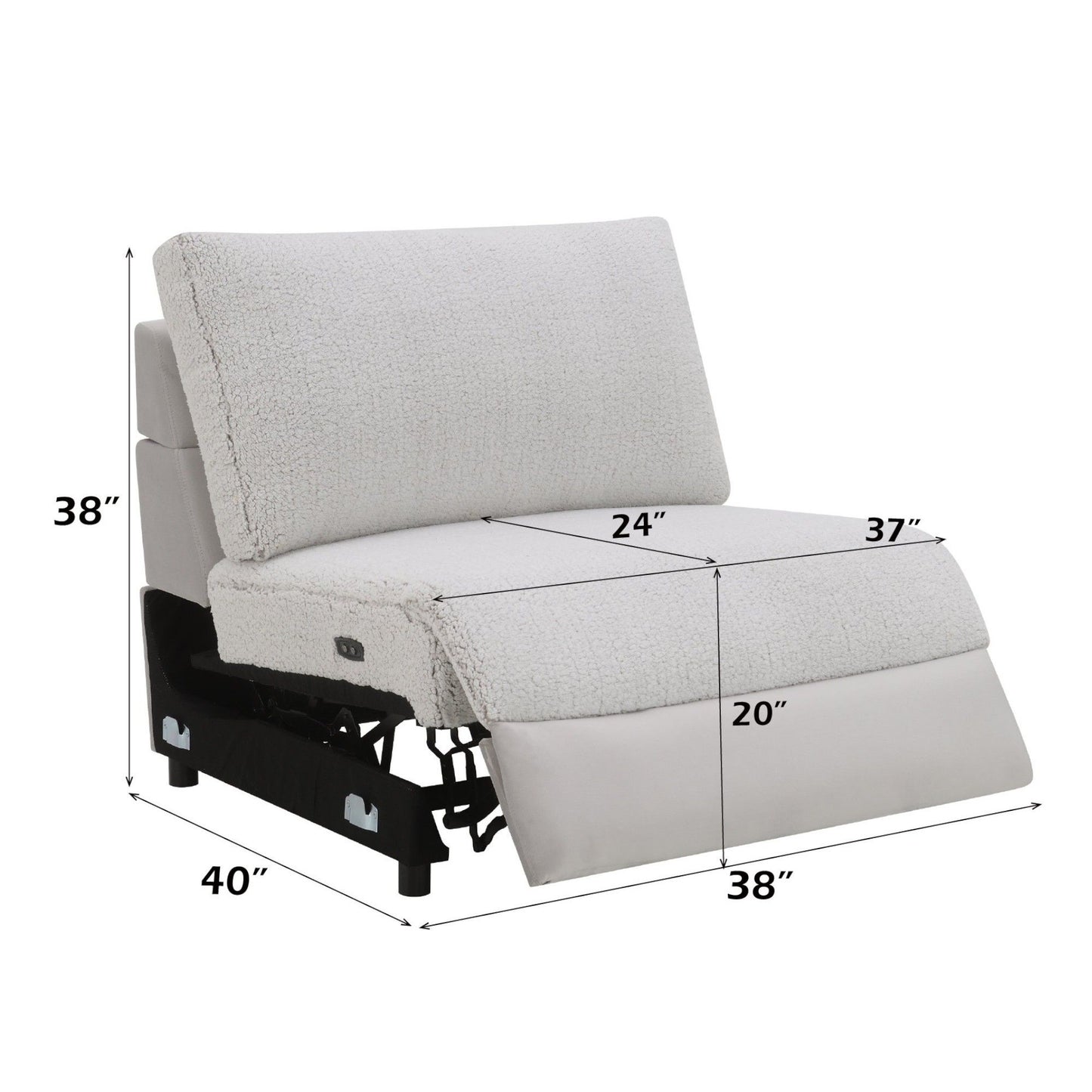 Tarrance - Modular Power Recliner Sectional - Gray Acme