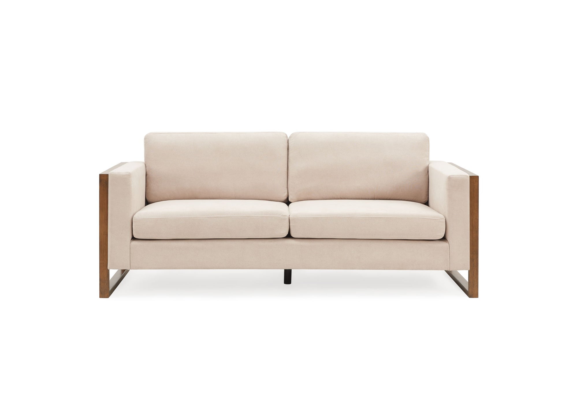 Modern Sofa With Solid Wood Legs, 3 Seater Noble House