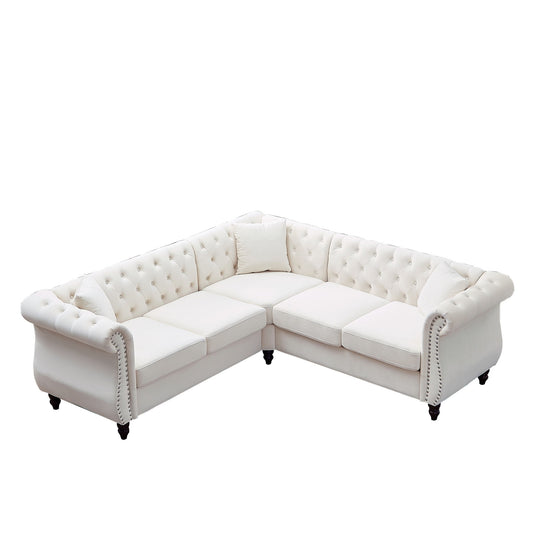 Streamline Modern L-Shaped Corner Sofa Home Essentials