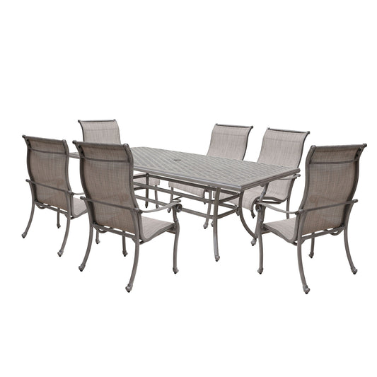 Cast Aluminum Dining Set With Sling Chairs Home Essentials