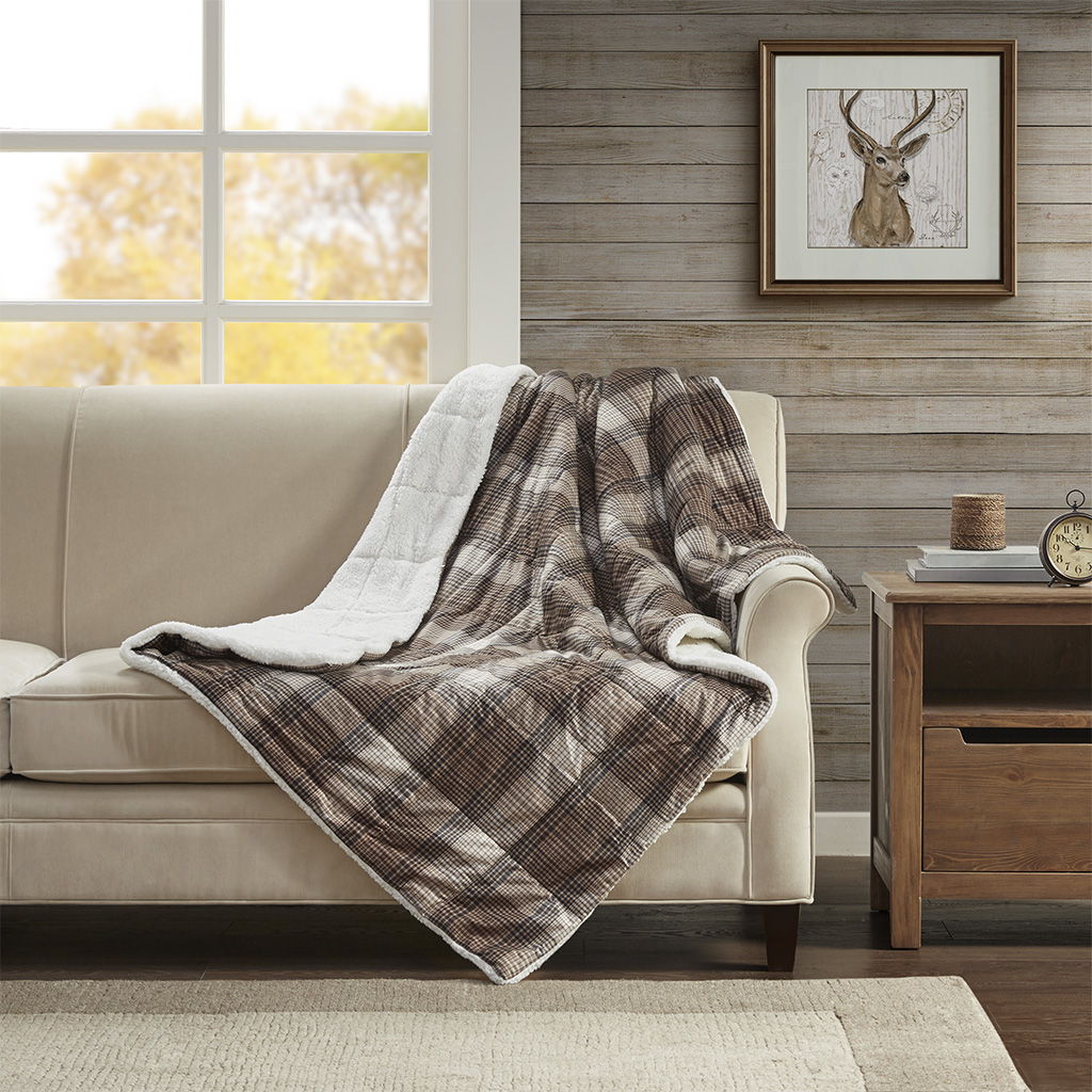 Lumberjack - Filled Throw - Brown