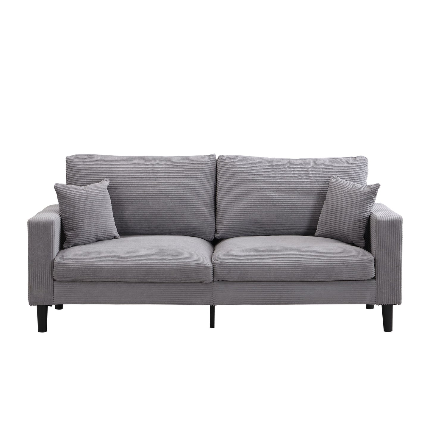 Modern Upholstered 2 Piece Sofa Set With 3 Seater And 2 Seater Home Essentials
