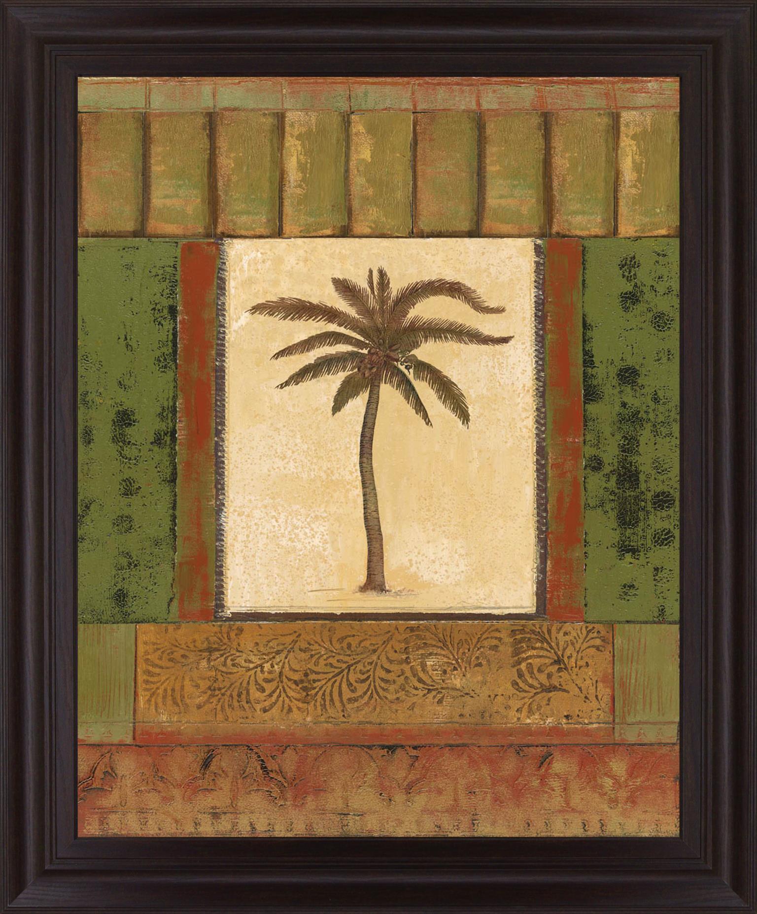 Verdant Palmway - 28" x 34" Framed Wall Art Classy Art