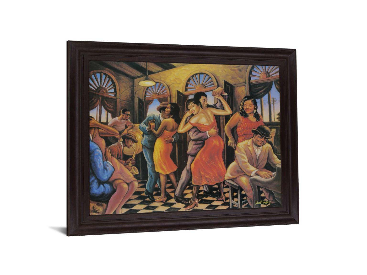 Jazzy Scarlet Soirée - 28" x 34" Framed Wall Art Classy Art