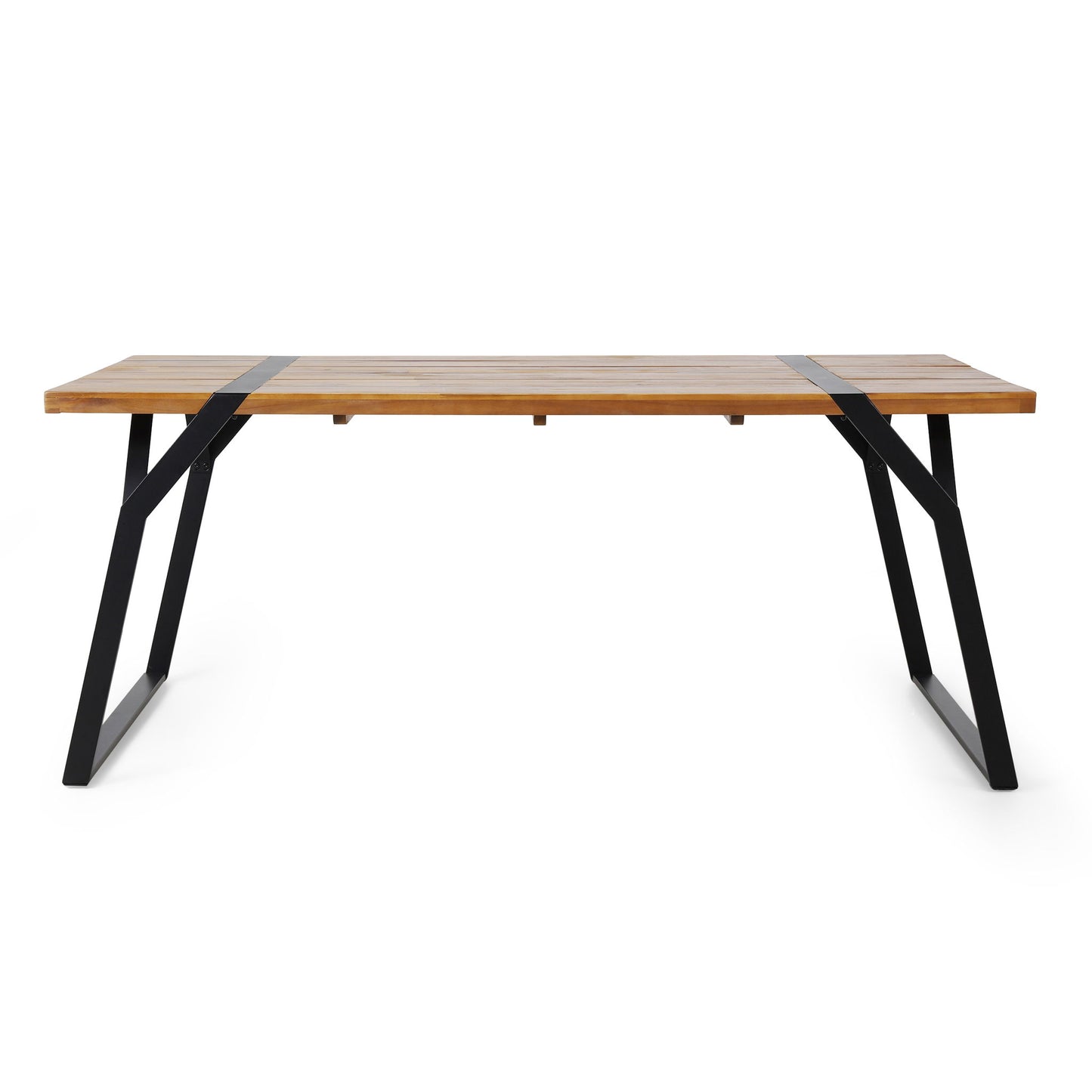 Zora - Dining Table Industrial & Iron Table - Black Noble House
