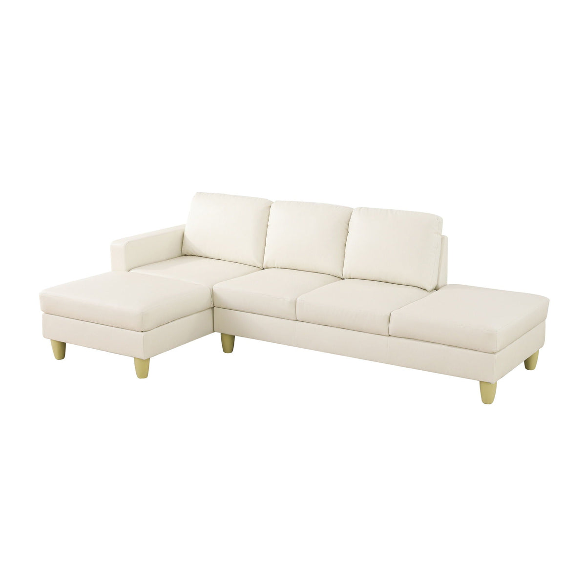 L - Shaped Sectional Sofa With Chaise & Ottoman Home Essentials
