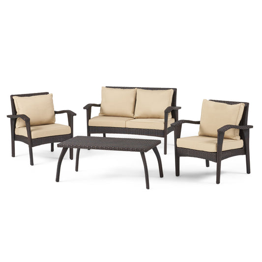 Honolulu - Wicker Set Outdoor Seating Noble House