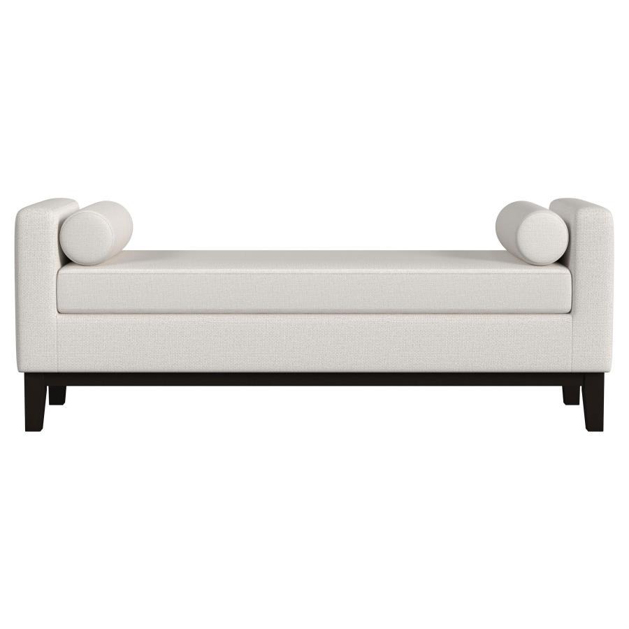 Rosie - Upholstered Accent Bench With Armrests - Vanilla Coaster Fine Furniture
