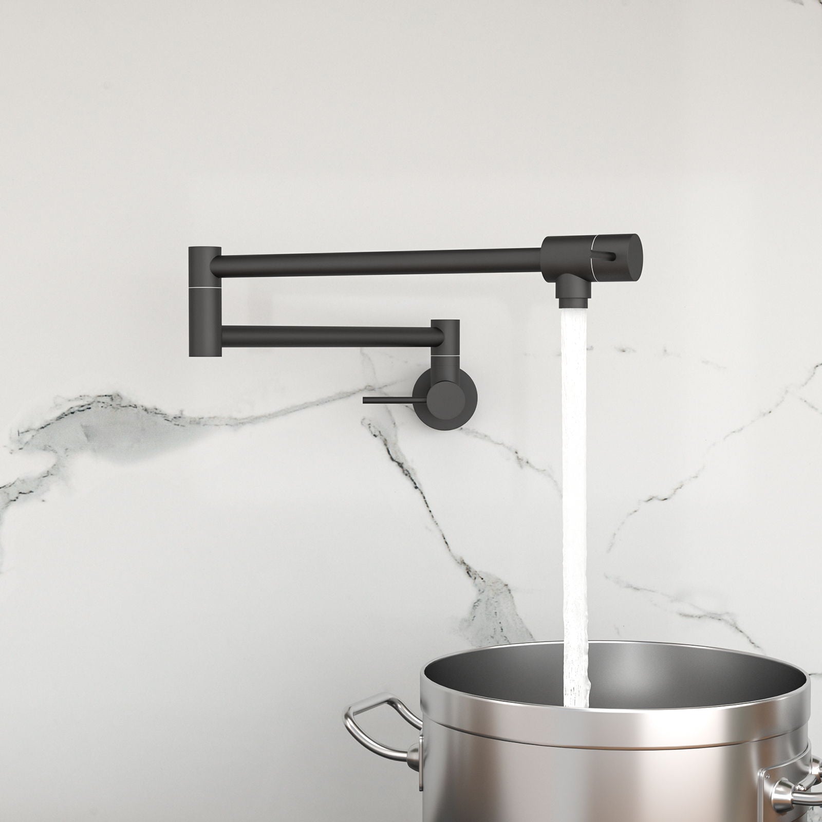 Modern Design Pot Filler Faucet Wall Mount Kitchen Sink, Folding Stretchable Daily Nest