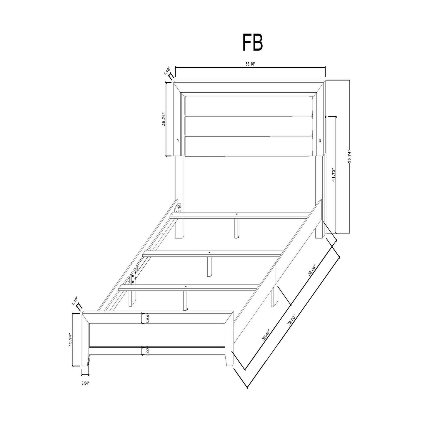 Omoda - Bed With LED Global Furniture USA