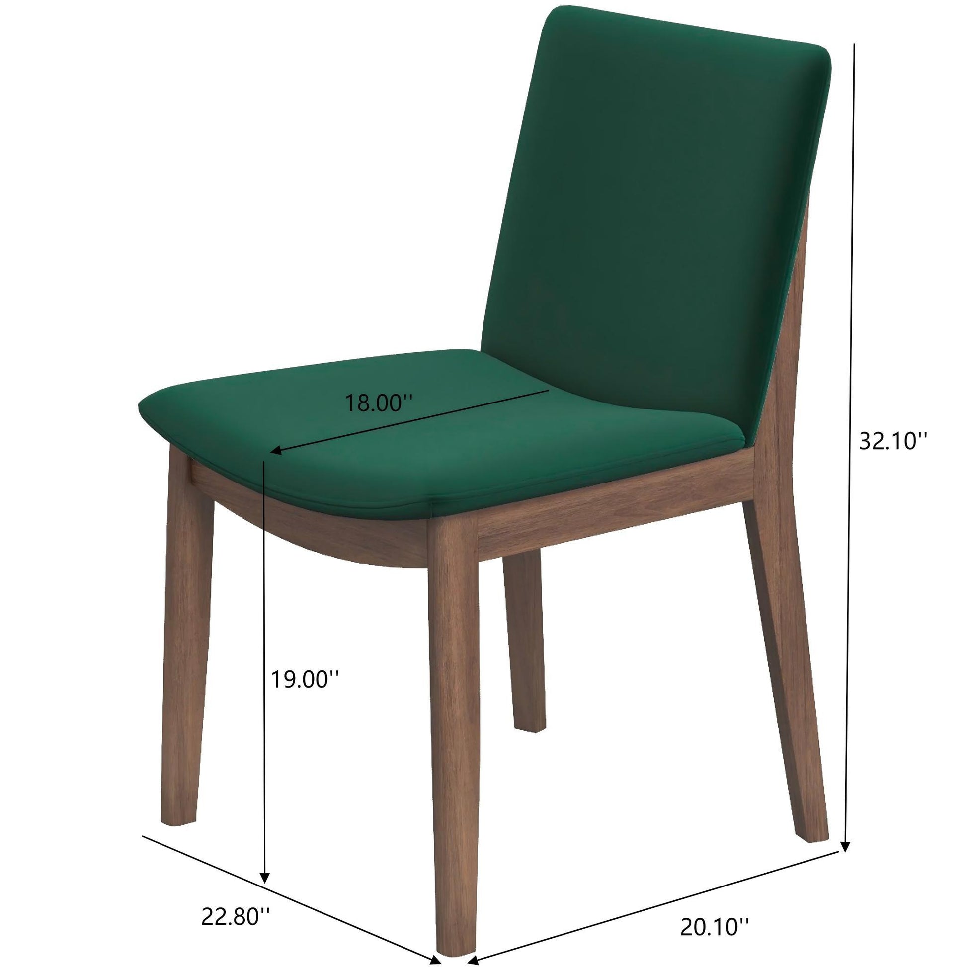 Laura - Mid-Century Modern Solid Wood Dining Chair (Set of 2) Ashcroft Furniture