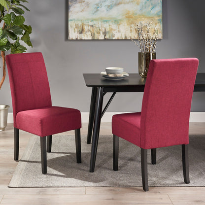 Pertica - Dining Upholstered Armless Chairs (Set of 2) Noble House