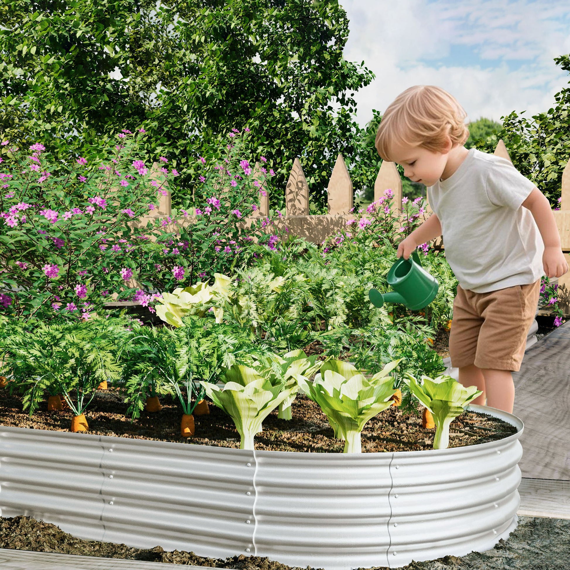 Heavy Duty Galvanized Raised Garden Bed Kit For Vegetables, Flowers & Herbs Daily Nest