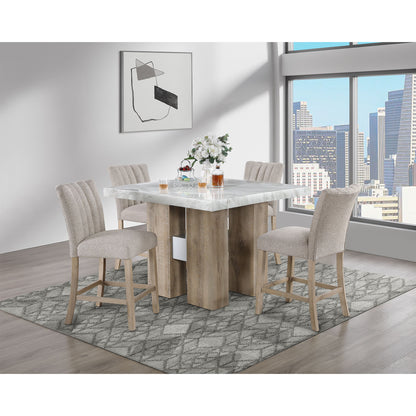 Mikha - Bar Table And 4 Bar Stools Global Furniture USA