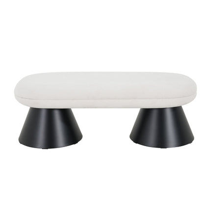 Dining Bench Upholstered For Dining Room - Beige Noble House