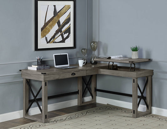 Talmar - Marble Top Weathered Writing Desk With Lift Top Acme