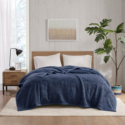 Burlington - Berber Blanket - Navy Woolrich