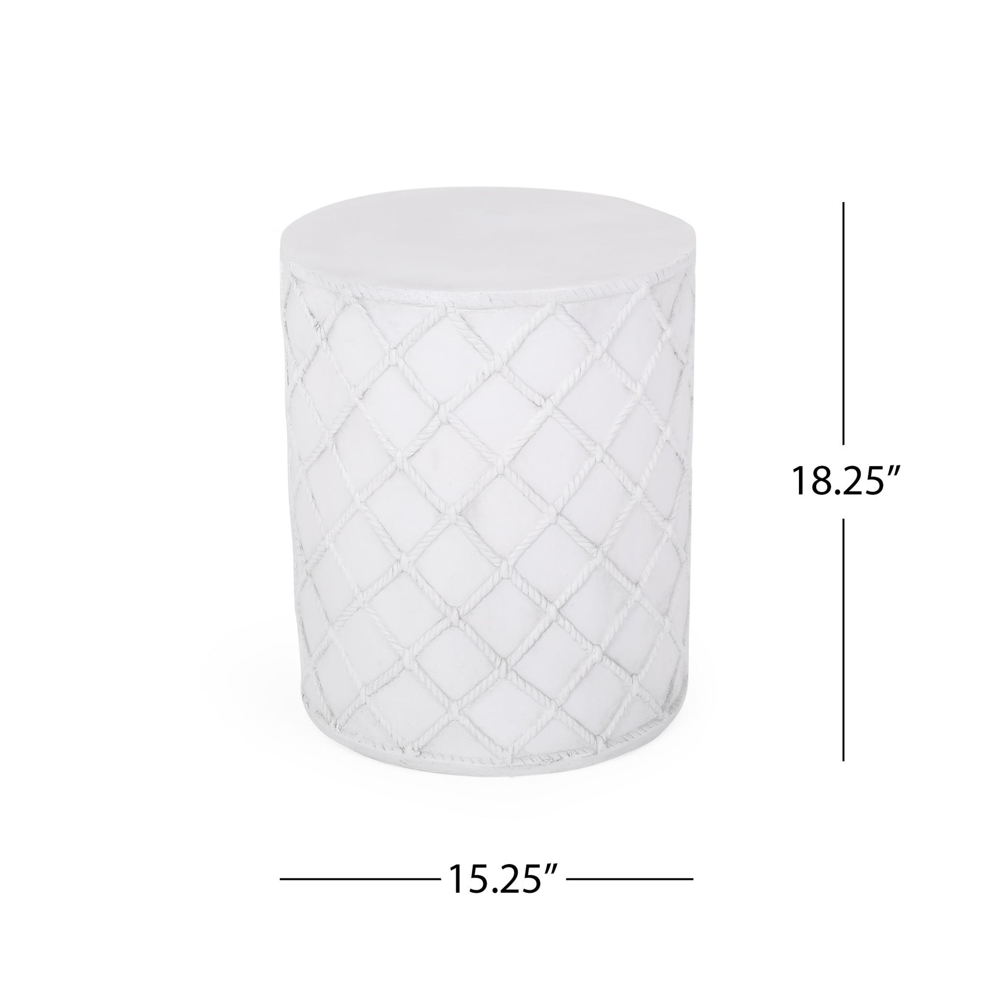 End Table, Outdoor - Antique White Noble House