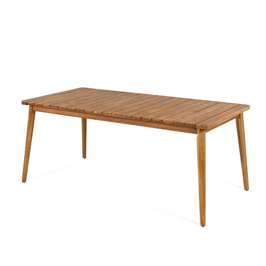 Dining Table 8 Person Outdoor Table, Farmhouse Furniture For Patio, Garden, Backyard - Teak Noble House
