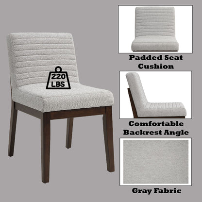 Edwyn - Linen Side Chair (Set of 2) - Gray Acme