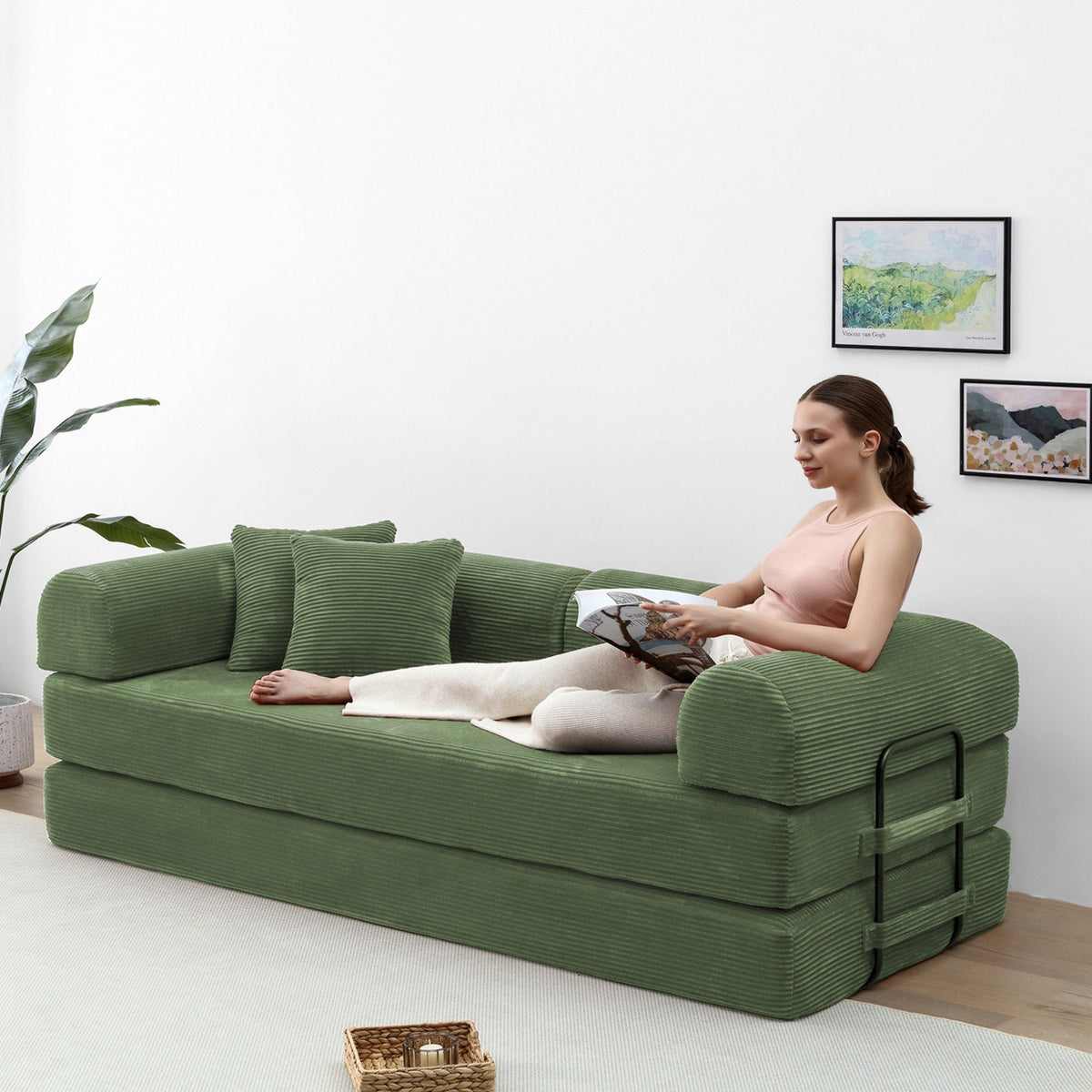 Convertible Foldable Floor Sofa Bed For Living Room Home Essentials