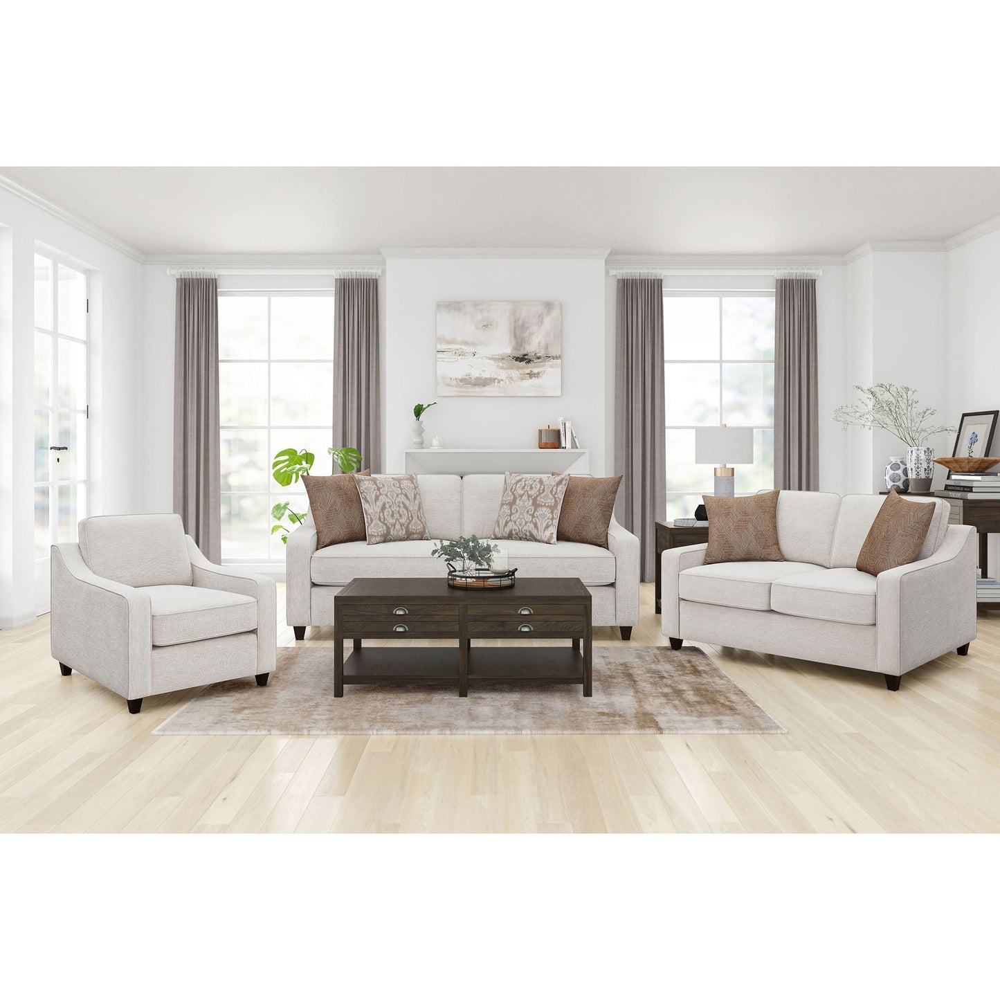 Mackenzie - 3 Piece Sofa Set - Beige Furniture Max