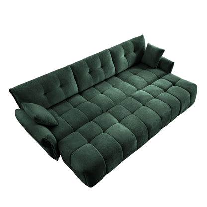 Sofa Set With Ottoman And Pillows, Textured, High Resilience Cushions Home Essentials