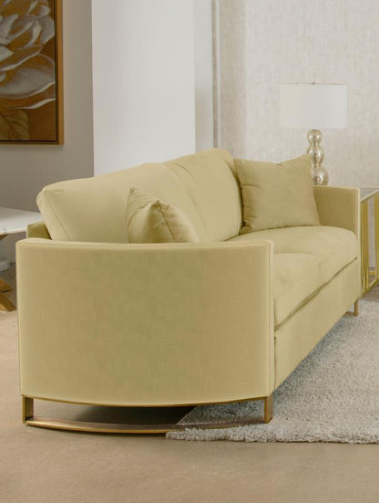 Corliss - Upholstered Arched Arm Loveseat CoasterElevations