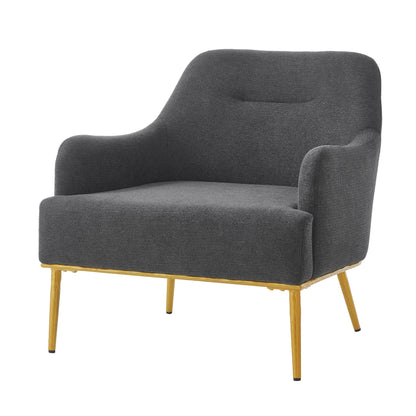 Modern Elegance Accent Chair With Curved Backrest Noble House