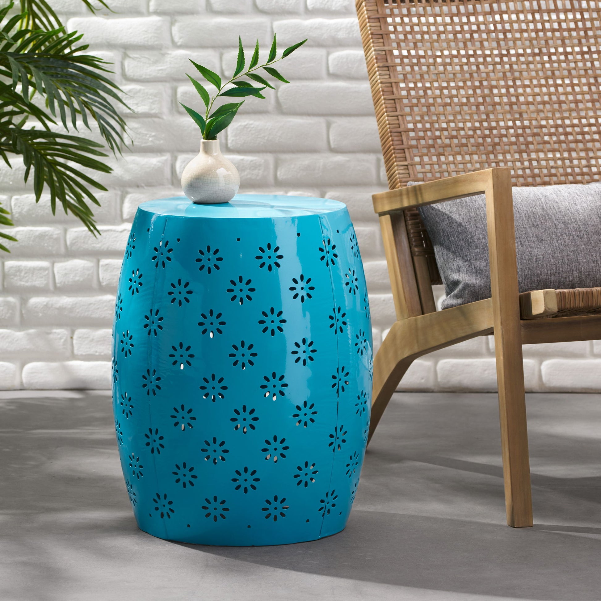Soleil - Barrel Shaped Side Table Noble House