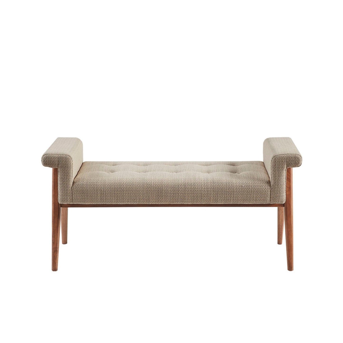 Accent Bench With Button Tufted Seat - Tan - Snoozhouse