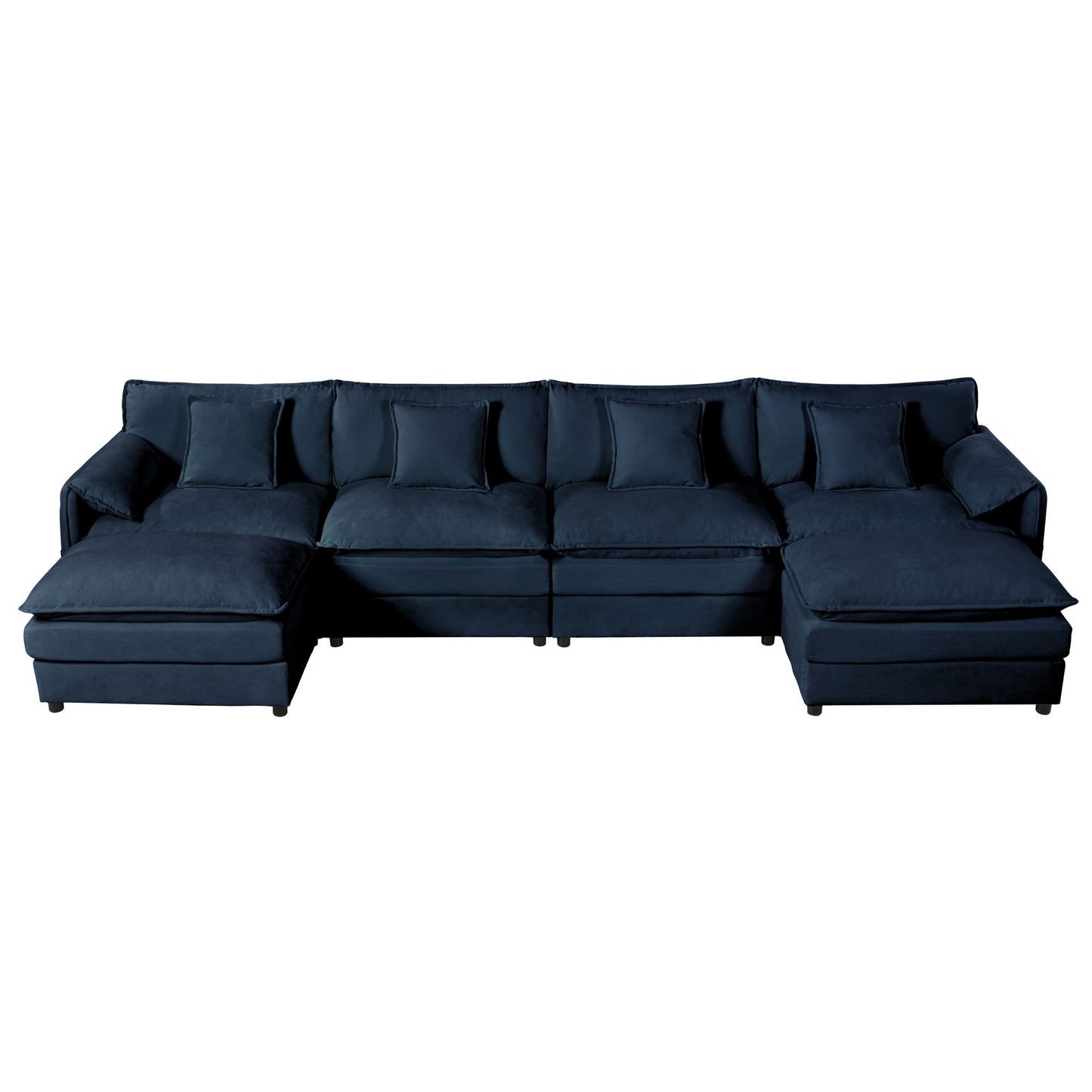 Modern Comfy Deep Seat Modular Sectional Sofa Cloud Couch With Ottoman Home Essentials