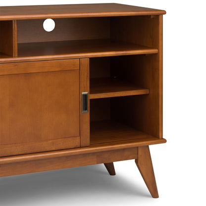 Draper - Handcrafted Mid Century Low TV Media Stand Simpli-Home