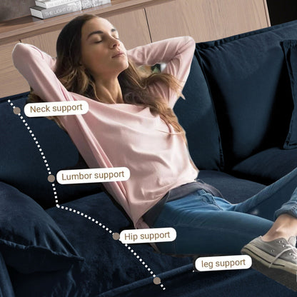 Modern Comfy Deep Seat Modular Sectional Sofa Cloud Couch With Ottoman Home Essentials