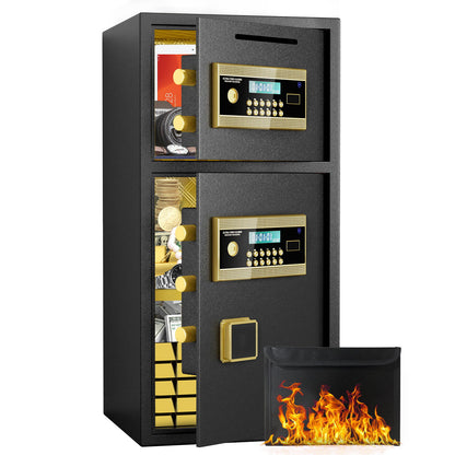 Large Double Door Coin Operated Safe, Digital Security Safe With Fireproof And Waterproof Bag Daily Nest