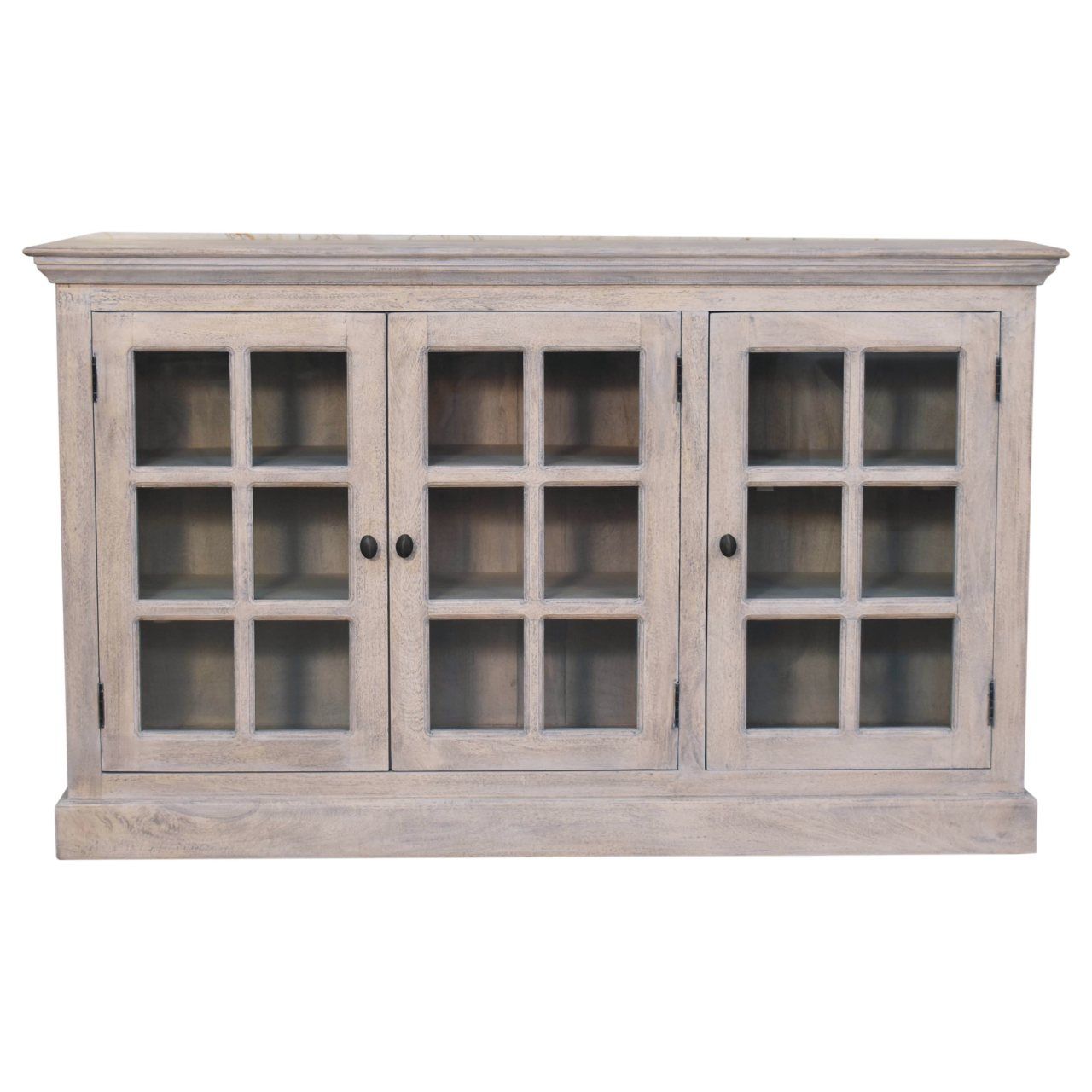 Triple Glazed Cabinet - Gray Artisan Furniture