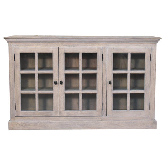 Triple Glazed Cabinet - Gray Artisan Furniture