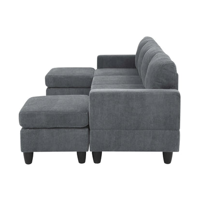 Modular Sectional With 2 Ottomans Home Essentials