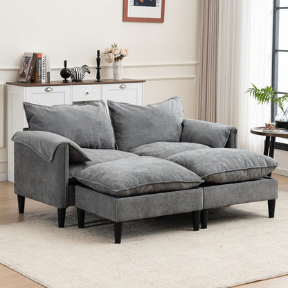 Convertible Combination Sofa With Footstools With Storage Home Essentials