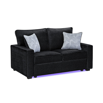 Rita - Loveseat, LED Base Lighting, Cushions And 2 Accent Pillows Matrix Furniture Group