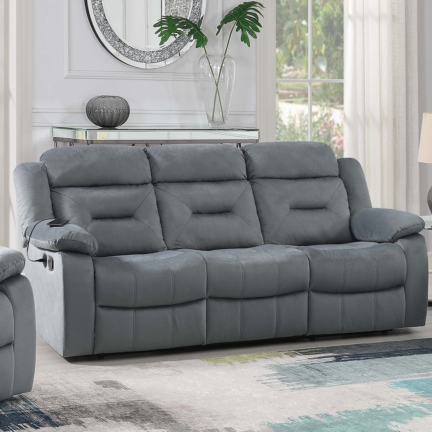 Contemporary Living Room Set With Pillow Arms And Headrest Support Home Essentials