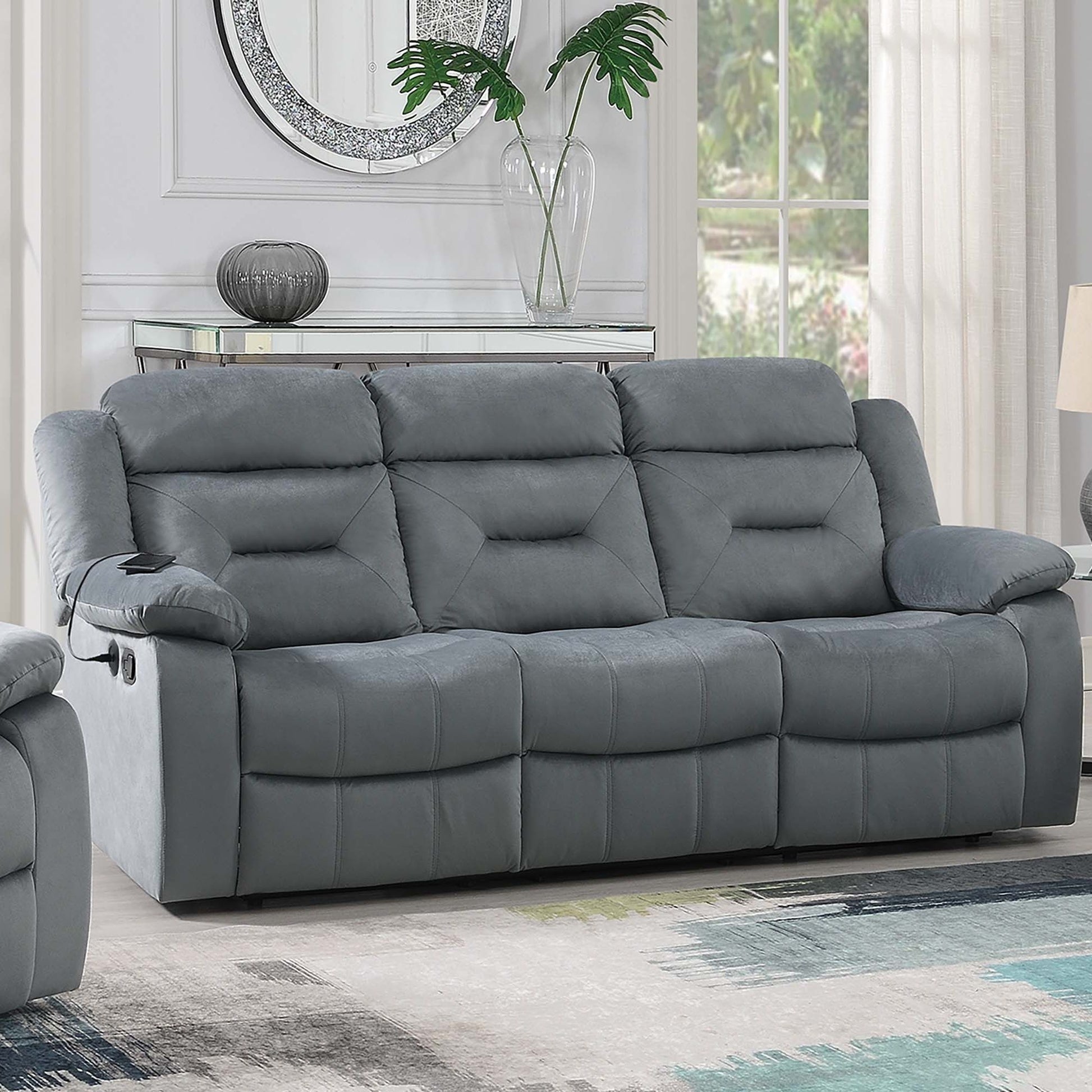 Contemporary Living Room Set With Pillow Arms And Headrest Support Home Essentials