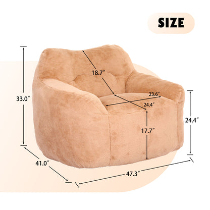 Beanbag Sofa Chair With Armrests Stuffed High Density Foam Home Essentials