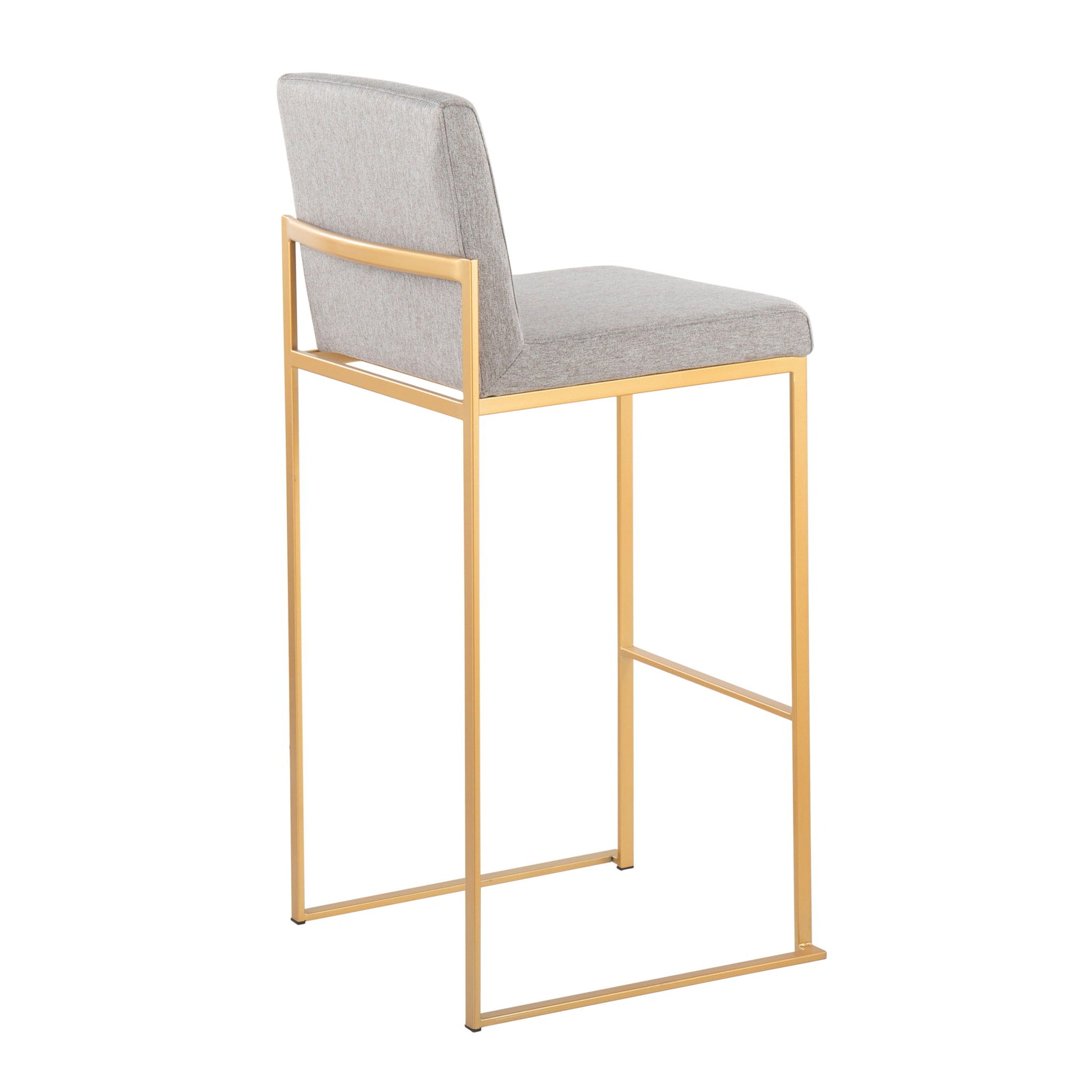 Fuji - Contemporary Design High Back Barstool (Set of 2) Lumi Source