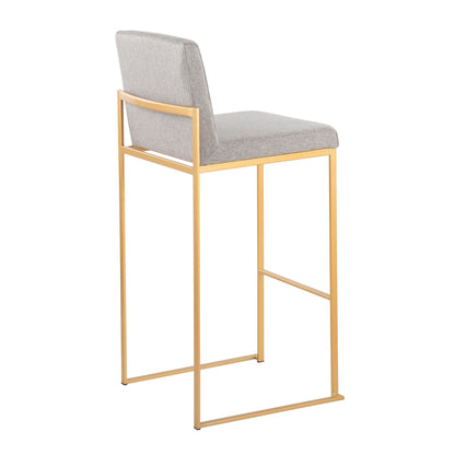 Fuji - Contemporary Design High Back Barstool (Set of 2) Lumi Source