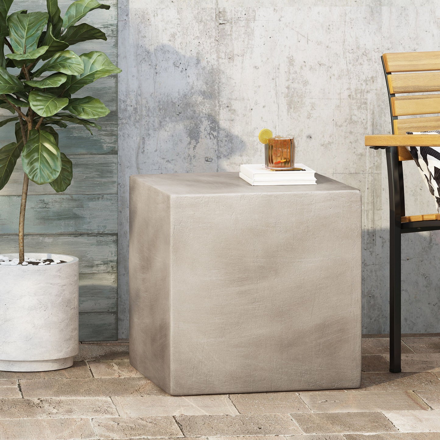 Outdoor / Indoor Square Lightweight Side Table Noble House