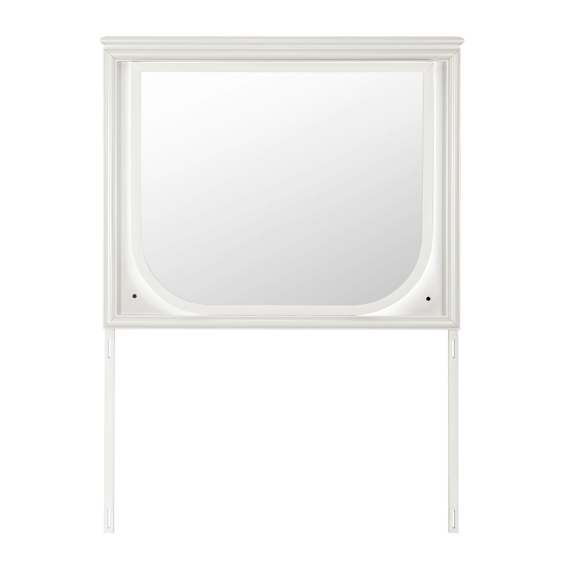 Uriuni - Large Scale Mirror With LED Light - Off White Global Furniture USA