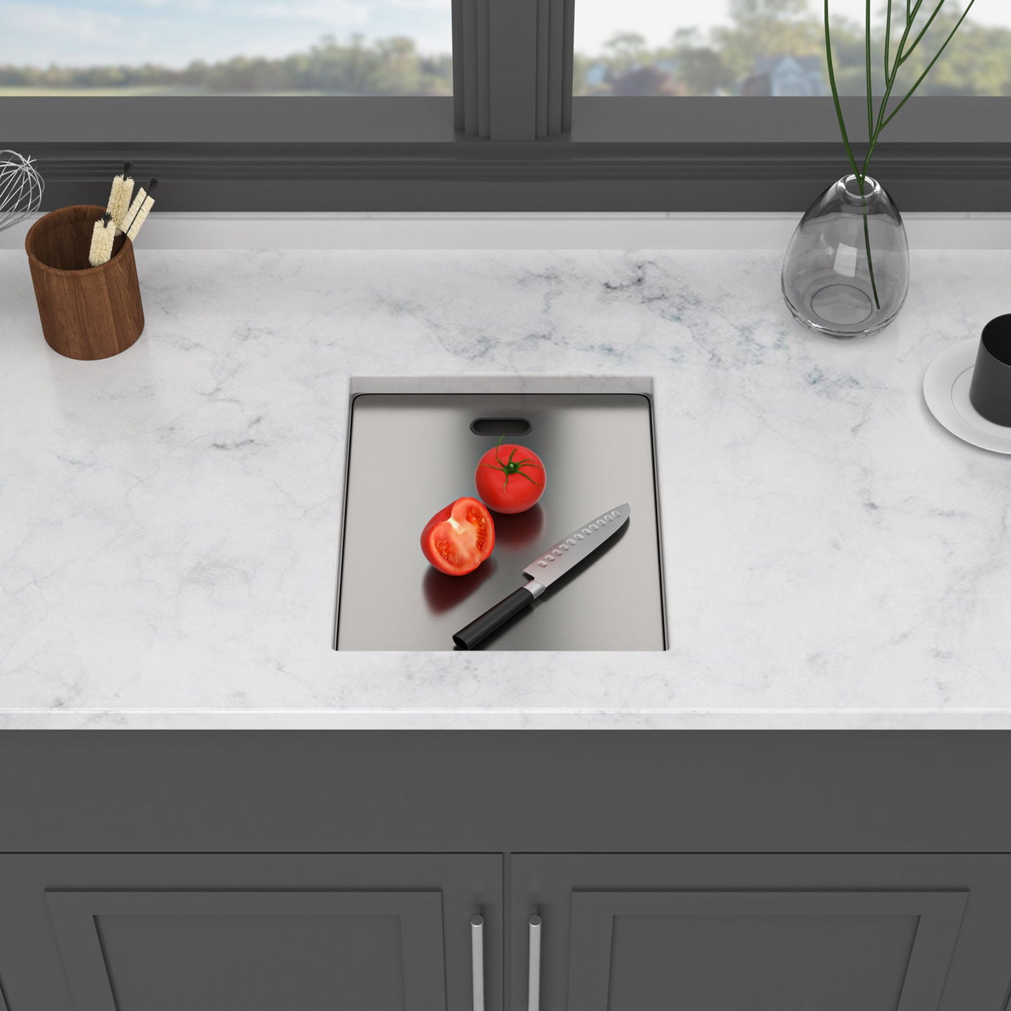 Modern Undermount Bar Sink With Folding Faucet Daily Nest