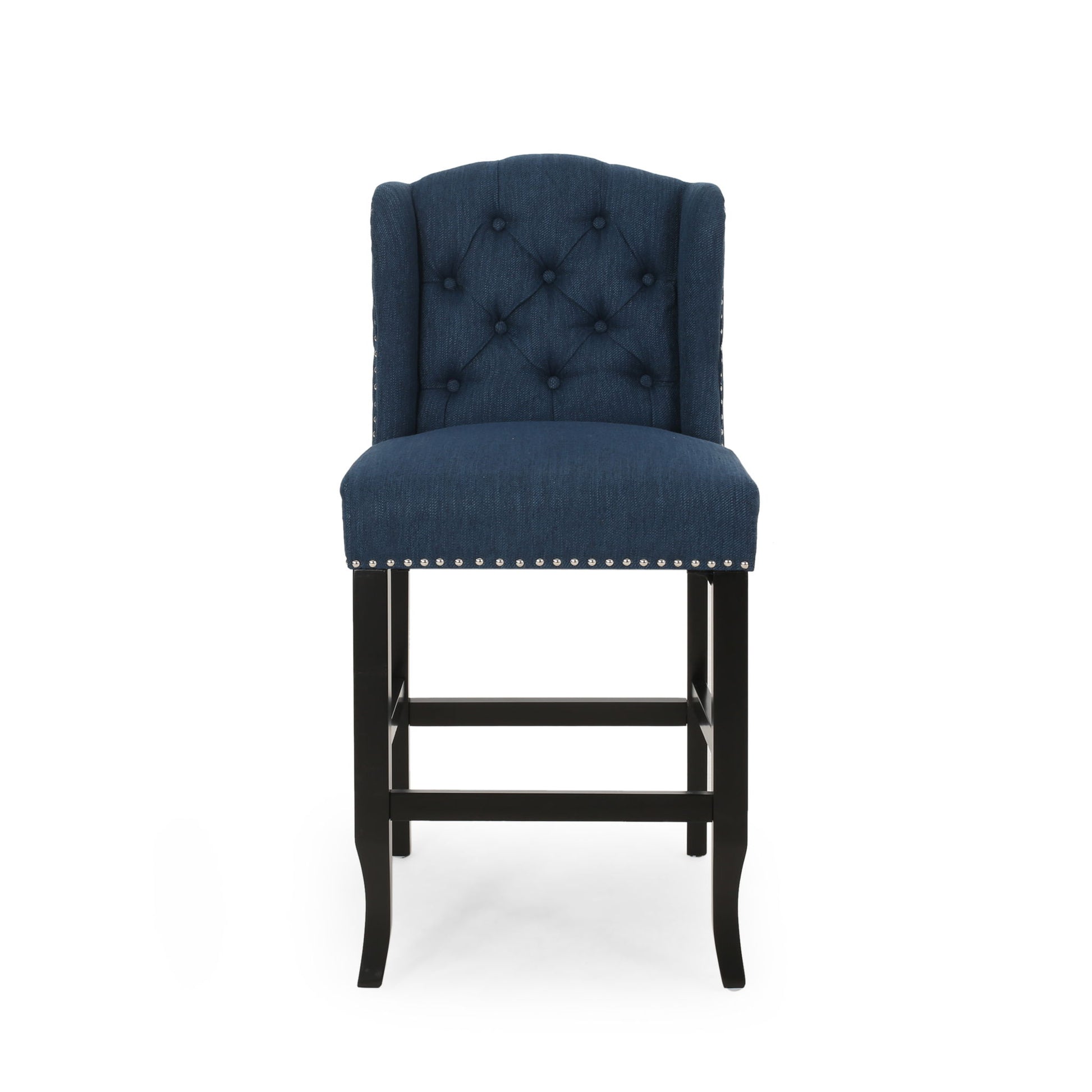 Vienna - Fabric Tufted Counter Stool With Nailhead Accents (Set of 2) Noble House